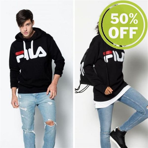 Fila classic logo hot sale hoodie kangaroo